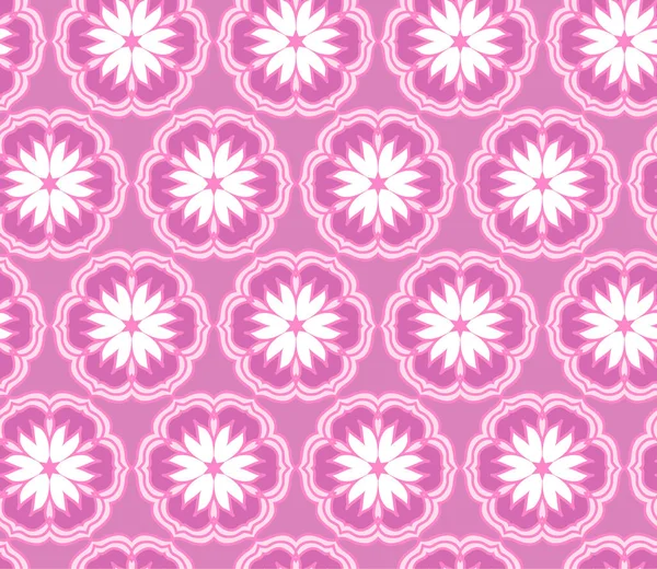 Векторный Орнамент Бесшовный Узор Обои Розовые Цветы Вишни — стоковый вектор