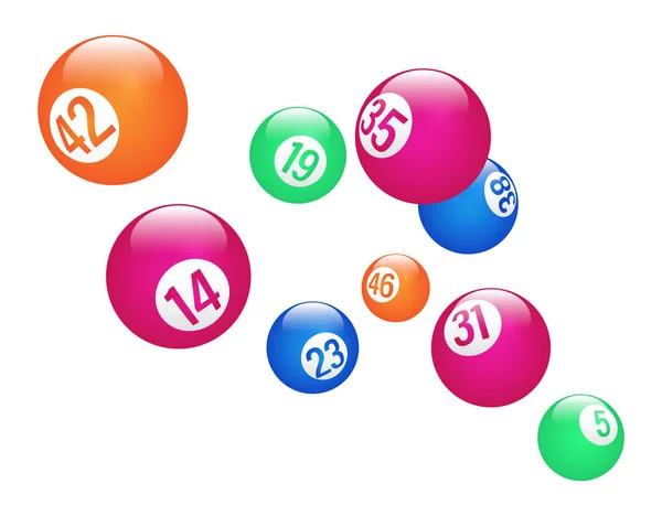 Vetor colorido rolando bolas de loteria bingo —  Vetores de Stock