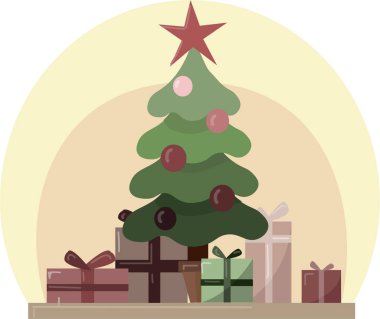 Noel ağacının hediyeler ile