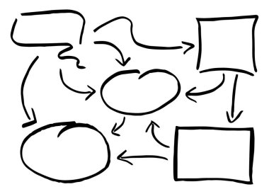 vektör çizim el çekilmiş tasarım Infographic öğeleri 