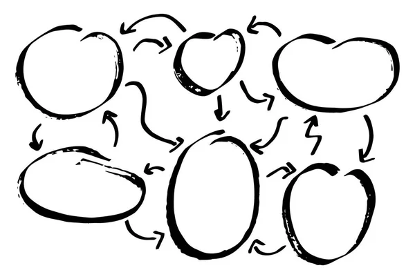 Ilustração Vetorial Elementos Infográficos Desenhados Mão — Vetor de Stock