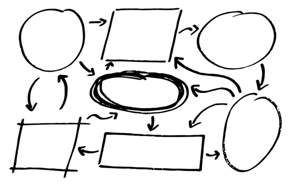 Illustration Vectorielle Éléments Infographiques Conception Dessinés Main — Image vectorielle