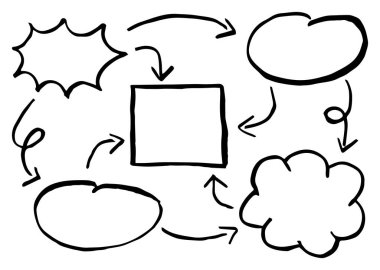 vektör çizim el çekilmiş tasarım Infographic öğeleri 