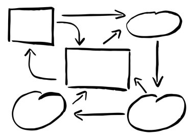 vektör çizim el çekilmiş tasarım Infographic öğeleri 