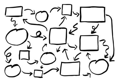 vektör çizim el çekilmiş tasarım Infographic öğeleri 