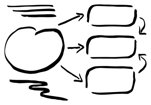 Ilustración Vectorial Elementos Infográficos Diseño Dibujados Mano — Archivo Imágenes Vectoriales