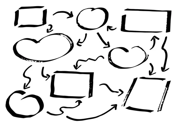 Vector Illustration Hand Drawn Design Infographic Elements — Stock Vector