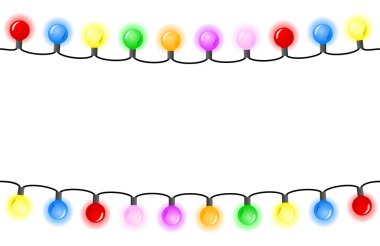 vektör çizim ışıkların kesintisiz renkli zincirler