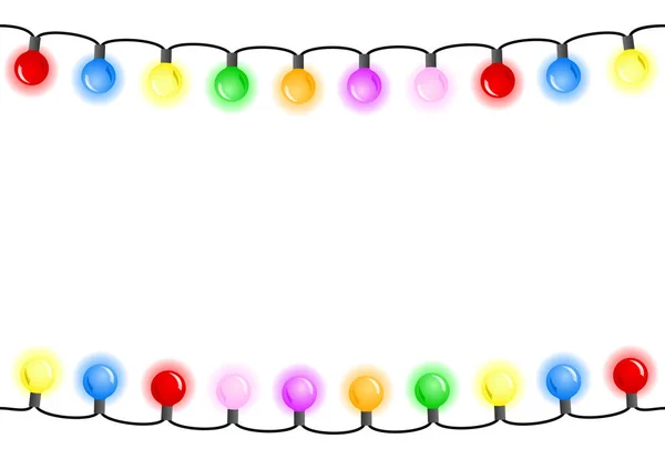 Vektorové Ilustrace Plynulé Barevné Řetězy Světel — Stockový vektor