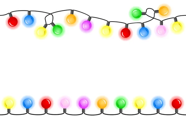 Vector Illustration Seamless Colorful Chains Lights — Stock Vector