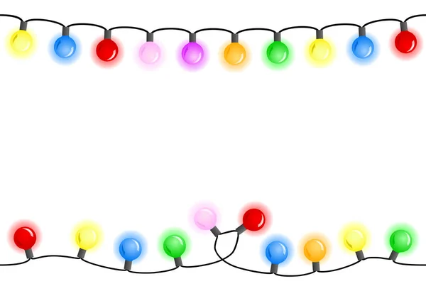 Vector Illustration Seamless Colorful Chains Lights — Stock Vector