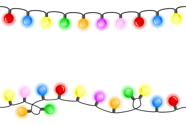 Vektorové Ilustrace Plynulé Barevné Řetězy Světel — Stockový vektor