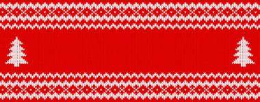 Kırmızı ve beyaz örme arka plan vektör çizim
