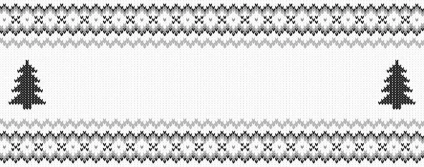 黑白针织背景的矢量插图 — 图库矢量图片