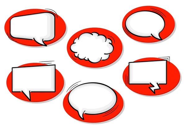 Vector Illustration Collection Comic Style Speech Bubbles — Stock Vector