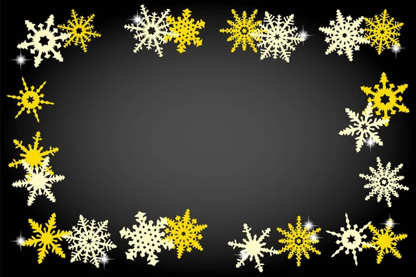 雪の結晶のクリスマスの背景のベクトル図 — ストックベクタ