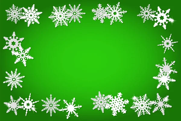 Vektor Illustration Eines Weihnachtlichen Hintergrunds Mit Schneeflocken — Stockvektor