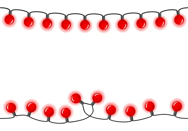 Illustrazione Vettoriale Catene Colorate Luci Senza Soluzione Continuità — Vettoriale Stock