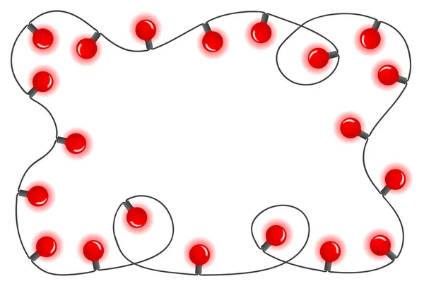 Ilustracja Wektorowa Łańcucha Kolorowe Światła — Wektor stockowy