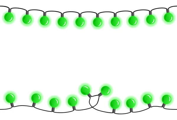 Illustrazione Vettoriale Catene Colorate Luci Senza Soluzione Continuità — Vettoriale Stock