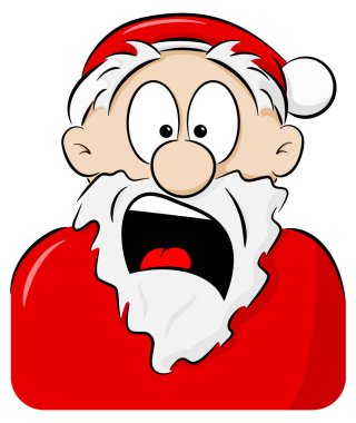 vektör çizim şok bir Noel Baba portresi