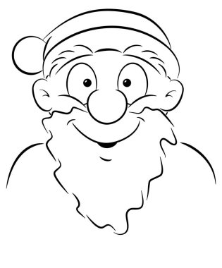gülümseyen bir Noel Baba portresi vektör çizim