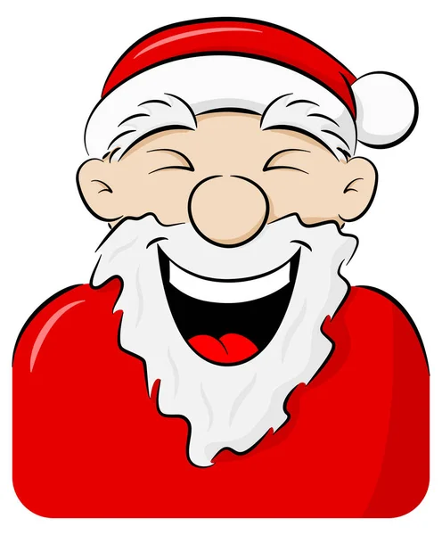 Ilustración Vectorial Retrato Santa Claus Riendo — Archivo Imágenes Vectoriales