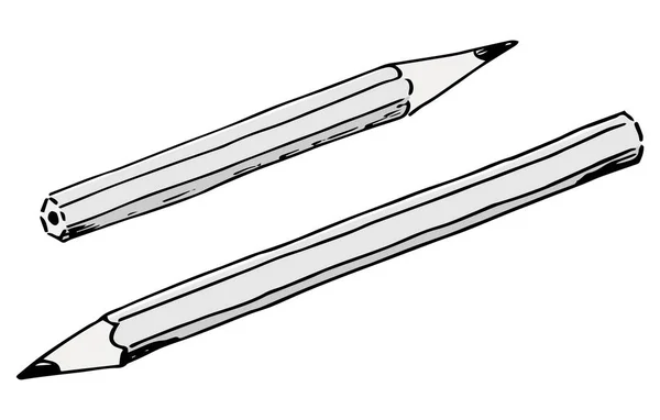 Vectorillustratie Van Hand Getekende Potloden — Stockvector