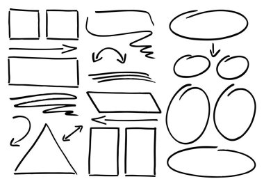 Infographic öğeleri çizilmiş tasarım el 