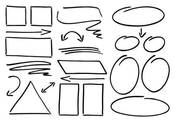 Elementos infográficos de design desenhado à mão — Vetor de Stock