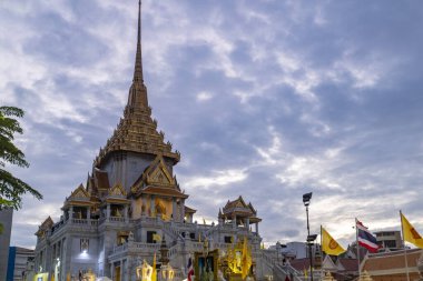 Bangkok, Tayland 'da alacakaranlıkta Altın Buda Tapınağı