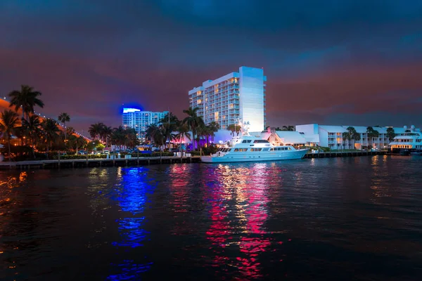 Fort Lauderdale Csatornái Rövidített Lauderdale Ismert Mint Velencei Amerika Köszönhetően — Stock Fotó