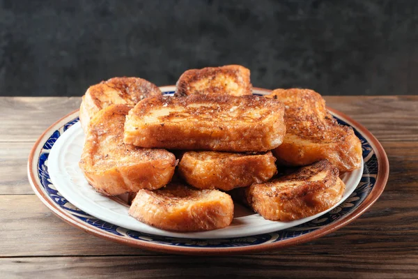 Torrijas Heap Typical Spanish Dessret Lent Easter — Stock Photo, Image