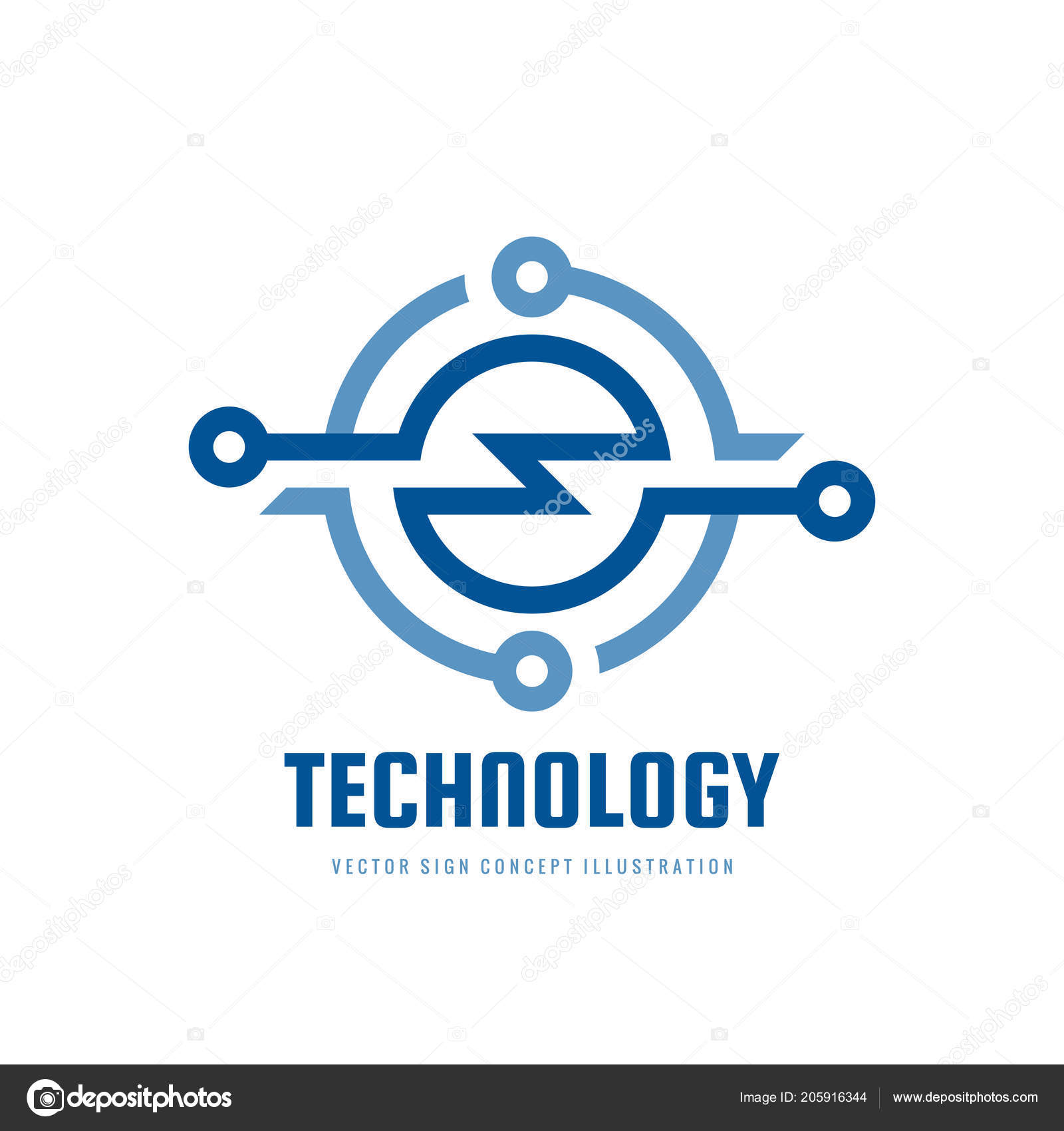 Technology Vector Business Logo Template Concept Illustration