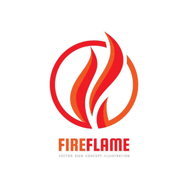 Fire Flame Vector Logo Template Concept Illustration Hot Sign Warm — Stock Vector