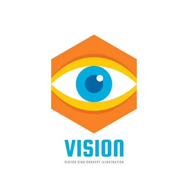 Όραμα Εικονογράφηση Έννοια Πρότυπο Λογότυπο Του Φορέα Ανθρώπινο Μάτι Ιατρική — Διανυσματικό Αρχείο