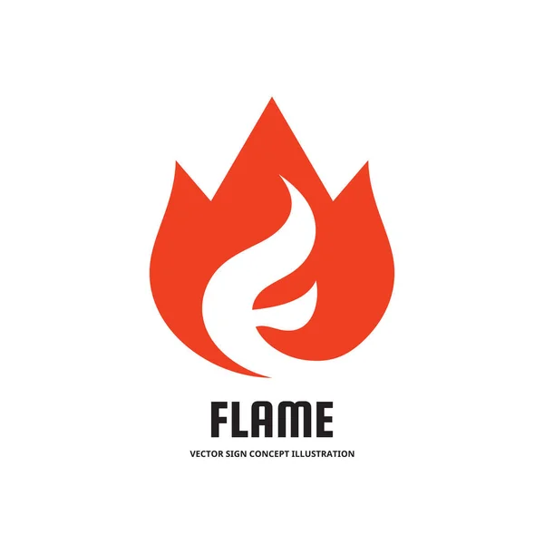 Flame Abstract Letter Vector Business Logo Template Concept Illustration Fire — Stock Vector