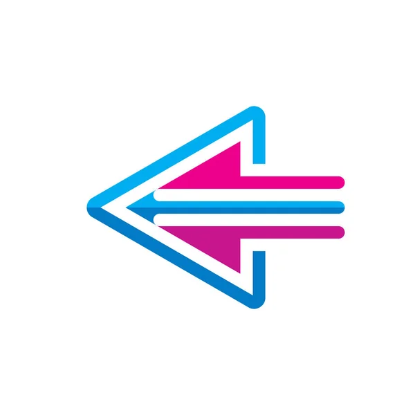 Technologie Vector Logo Sjabloon Voor Huisstijl Driehoek Pijl Abstracte Chip — Stockvector