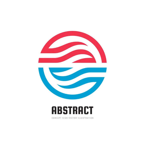 Círculo Abstracto Con Elementos Diseño Concepto Negocio Logotipo Plantilla Vector — Vector de stock