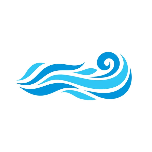 Abstrakte Blaue Meereswellen Konzeptzeichenvektorillustration Wasser Fluss Symbol Urlaubsstrandthema Grafisches Gestaltungselement — Stockvektor
