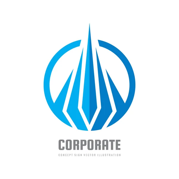 Negócios Corporativos Ilustração Vetor Modelo Logotipo Conceito Abstrato Forma Sinal — Vetor de Stock