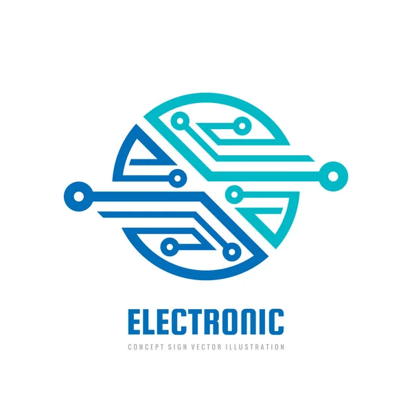 Elektronický Čip Koncepce Podnikání Logo Šablona Vektorové Ilustrace Abstraktní Digitální — Stockový vektor