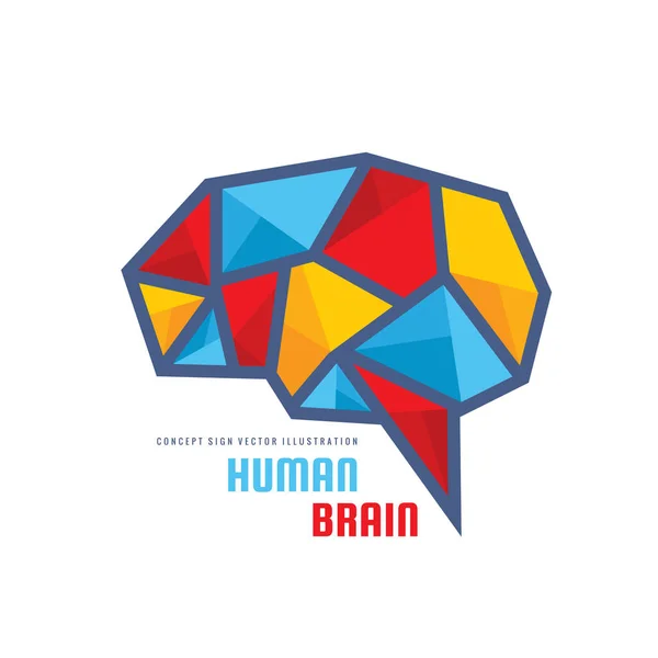 Kreativ Idé Business Vektorillustration Logotyp Mall Koncept Abstrakta Mänskliga Hjärnan — Stock vektor