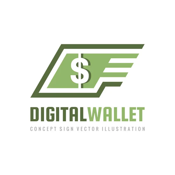 Płatności Mobilne Prędkości Cyfrowy Portfel Pieniądze Dolar Koncepcja Firmy Logo — Wektor stockowy