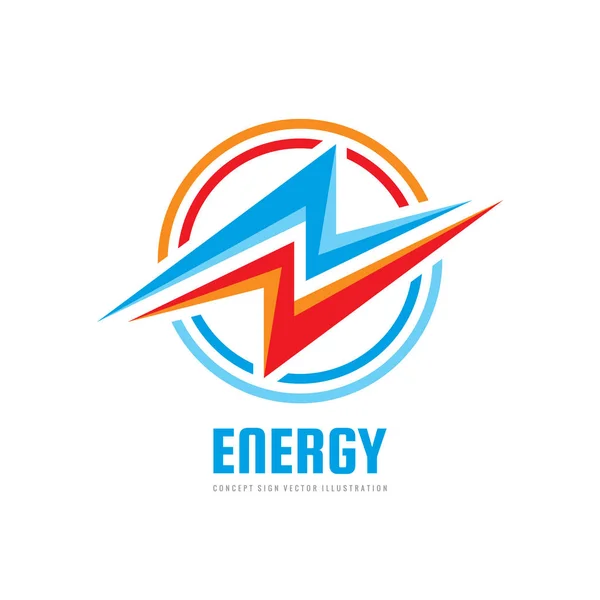 Błyskawica Wektor Logo Firmy Szablon Ilustracja Koncepcja Energii Elektrycznej Energii — Wektor stockowy