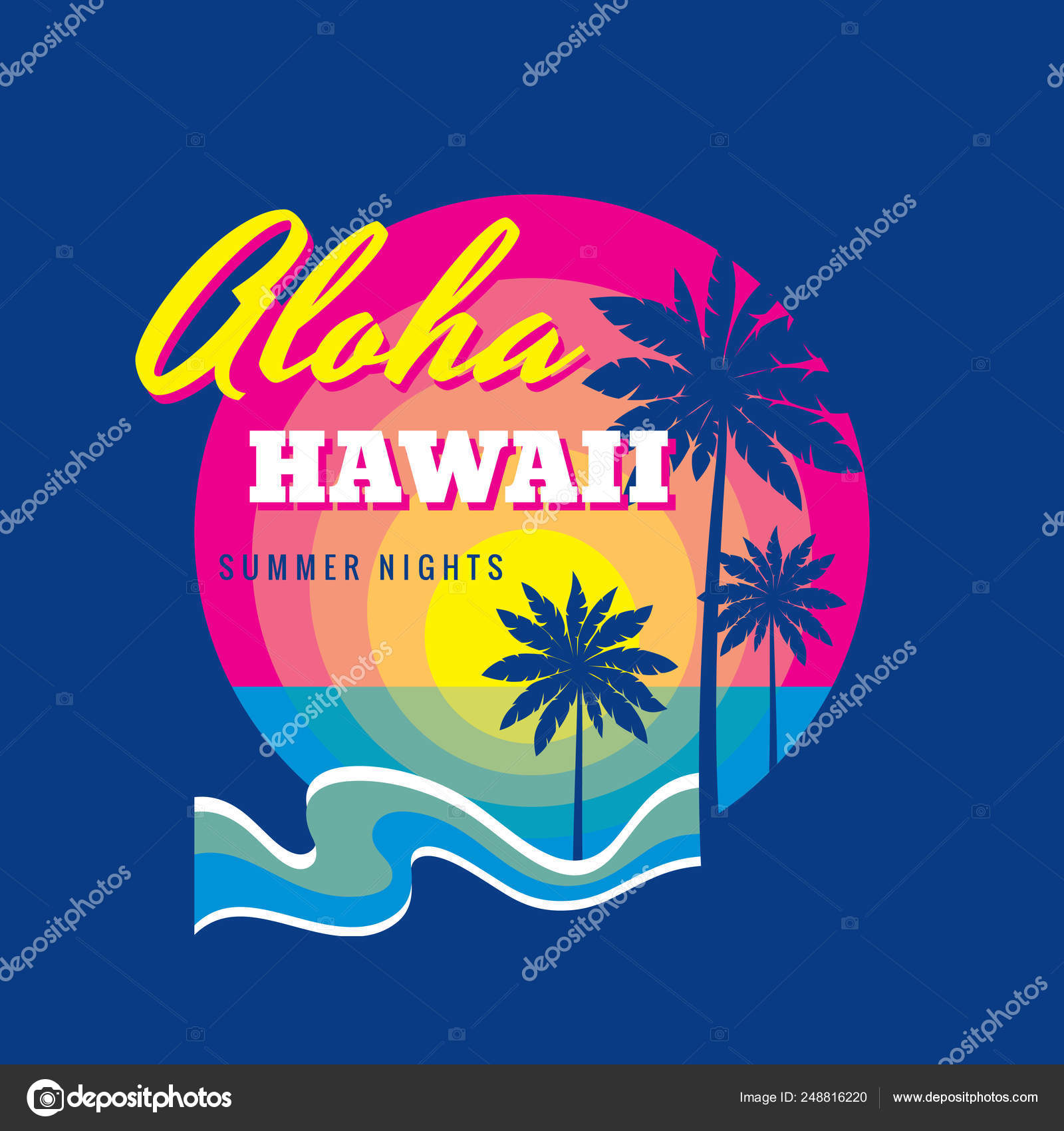 Aloha Beaches T-Shirt Retro Vintage Style Hawaii Vacation Aloha Beaches T-Shirt Retro Vintage Style Hawaii Vacation
