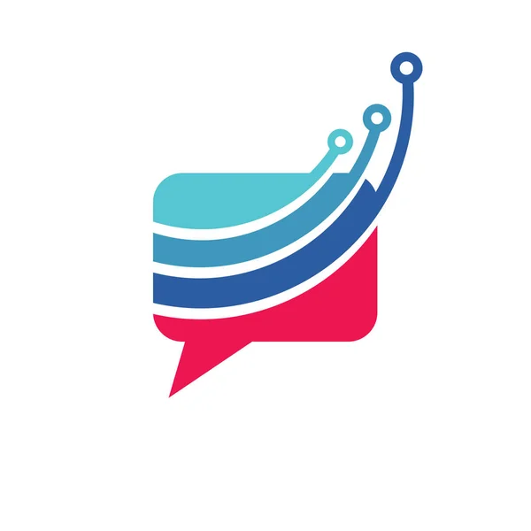 Message Vektor Logo Vorlage Konzept Illustration Sprachblase Kreatives Zeichen Internet — Stockvektor