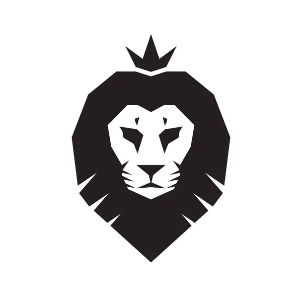 Lion Head Креативная Векторная Иллюстрация Логотипа Компании Животное Дикая Большая — стоковый вектор