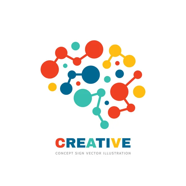 Creative Idea Business Vector Logo Template Concept Illustration Abstract Human — Stock Vector
