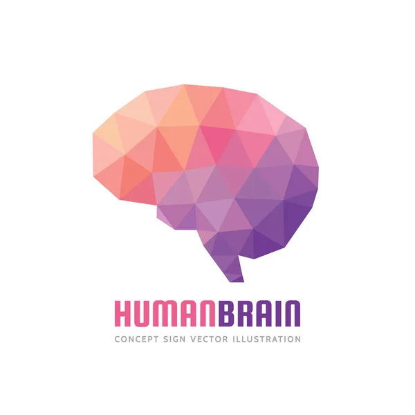Absztrakt Emberi Agy Üzleti Vektor Logo Template Koncepció Illusztráció Kreatív — Stock Vector